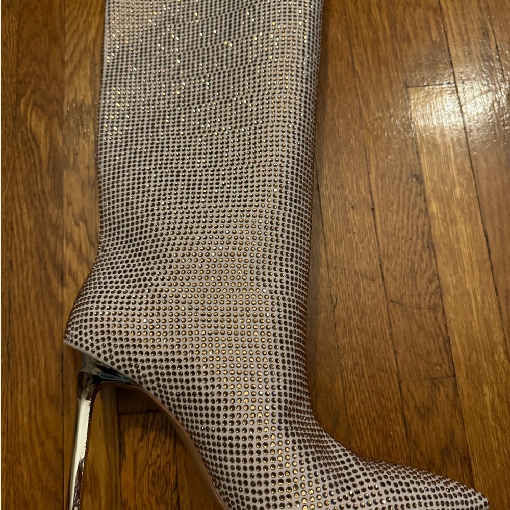 H&M rhinestone stiletto boots